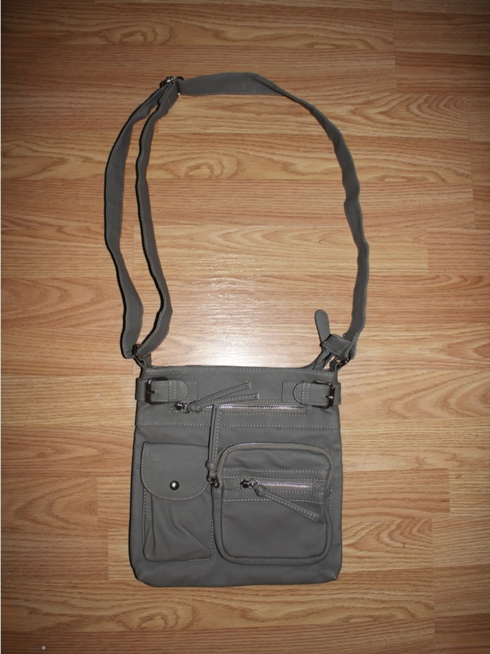 Gray Crossbody Cargo Bag